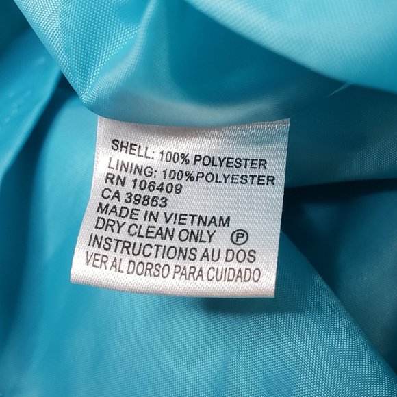 Tahari Arthur S. Levine Turquoise Blue Dress Women's Size 6 - Picture 15 of 16